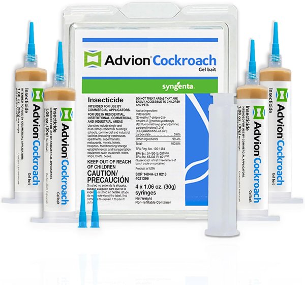 Syngenta Advion Cockroach Gel Bait, 4 × 30 g tubes